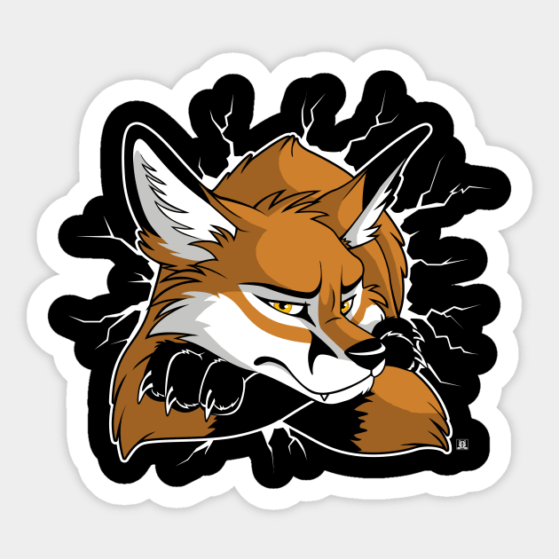 STUCK Red Fox Sticker by TaniDaReal